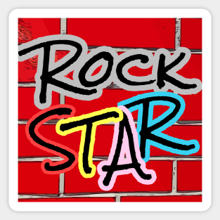 Rick Star / Red Wall Bricks Background Sticker